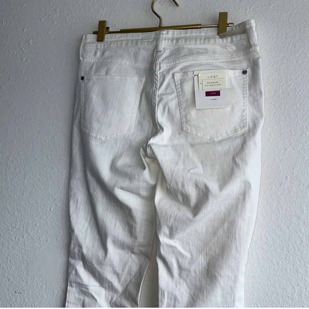Anthropologie Pilcro & The Letterpress Winter-White The STET Crop Casual Pants - Picture 4 of 10